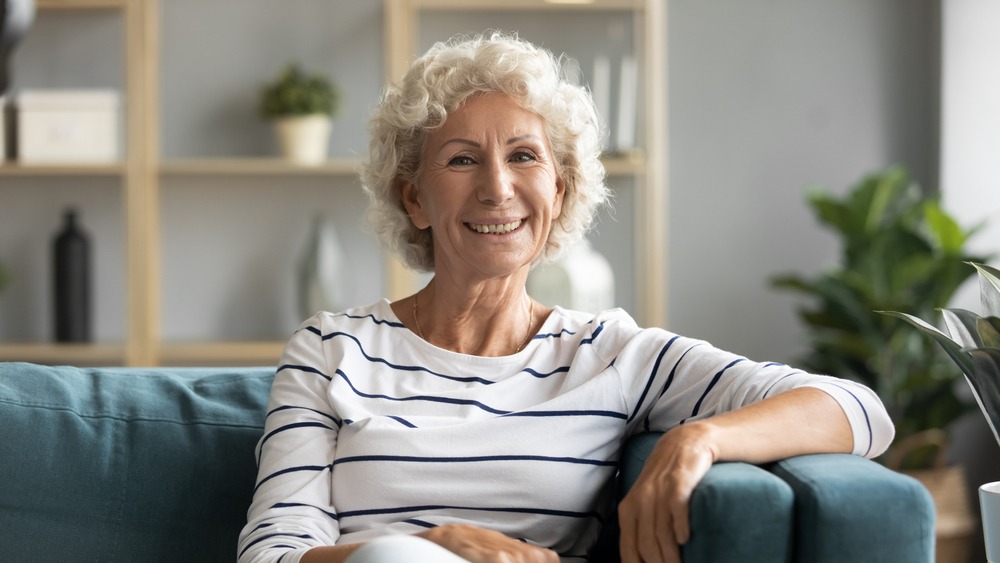 woman with dentures in ottawa